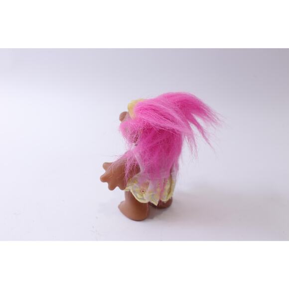 DAM Troll, Neon Hair, Girl Doll, Tennis Player White-Yellow Dress, Sports, Gift - Picture 2 of 3